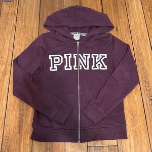 Pink Full Zip Up Hoodie